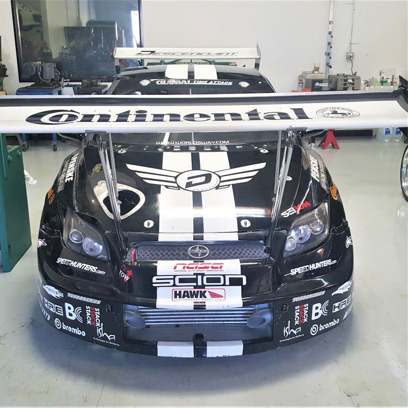 Illustration for article titled That Crazy Scion tC Time Attack Racer With The Wing On The Front Is For Sale